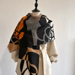 Black-orange Floral