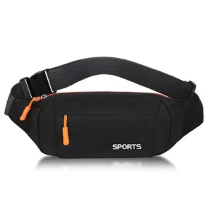 Slim Belt Bag with Contrast Zip Pulls