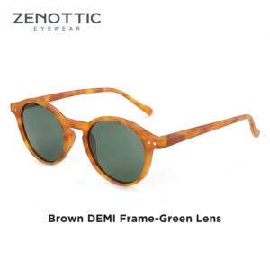 Amber mottled frame, green lenses / إطار كهرماني مرقط وعدسات خضراء