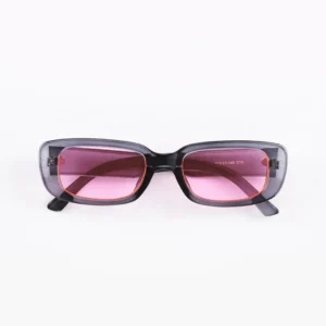 Grey frame, pink lenses / إطار رمادي وعدسات وردية