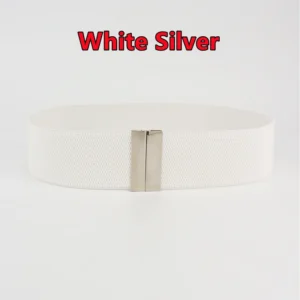 White, silver-tone clasp / أبيض بقفل فضي اللون