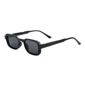 Rounded Rectangle Sunglasses with Wide Temples