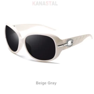 Beige With Grey Lenses
