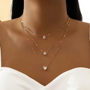 Gold-tone Star And Heart
