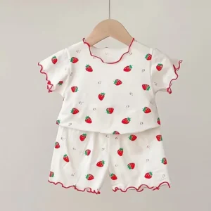 Girls' Polyester Pyjamas – Short Sleeve
