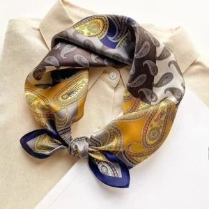 Grey Gold Paisley
