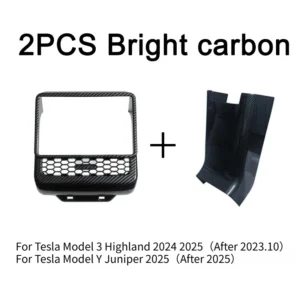2PCS Bright carbon