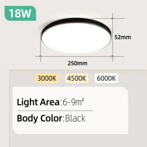 Black 18W 220V