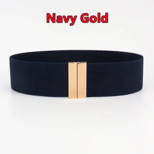 Navy, gold-tone clasp / كحلي بقفل ذهبي اللون