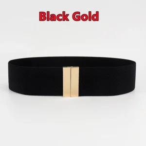 Black, gold-tone clasp / أسود بقفل ذهبي اللون