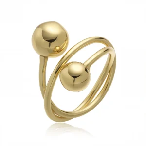 Gold-tone Two Spheres